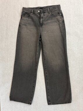 UNIQLO High Rise Wide Leg Jeans Washed Gray Size 29 Regular